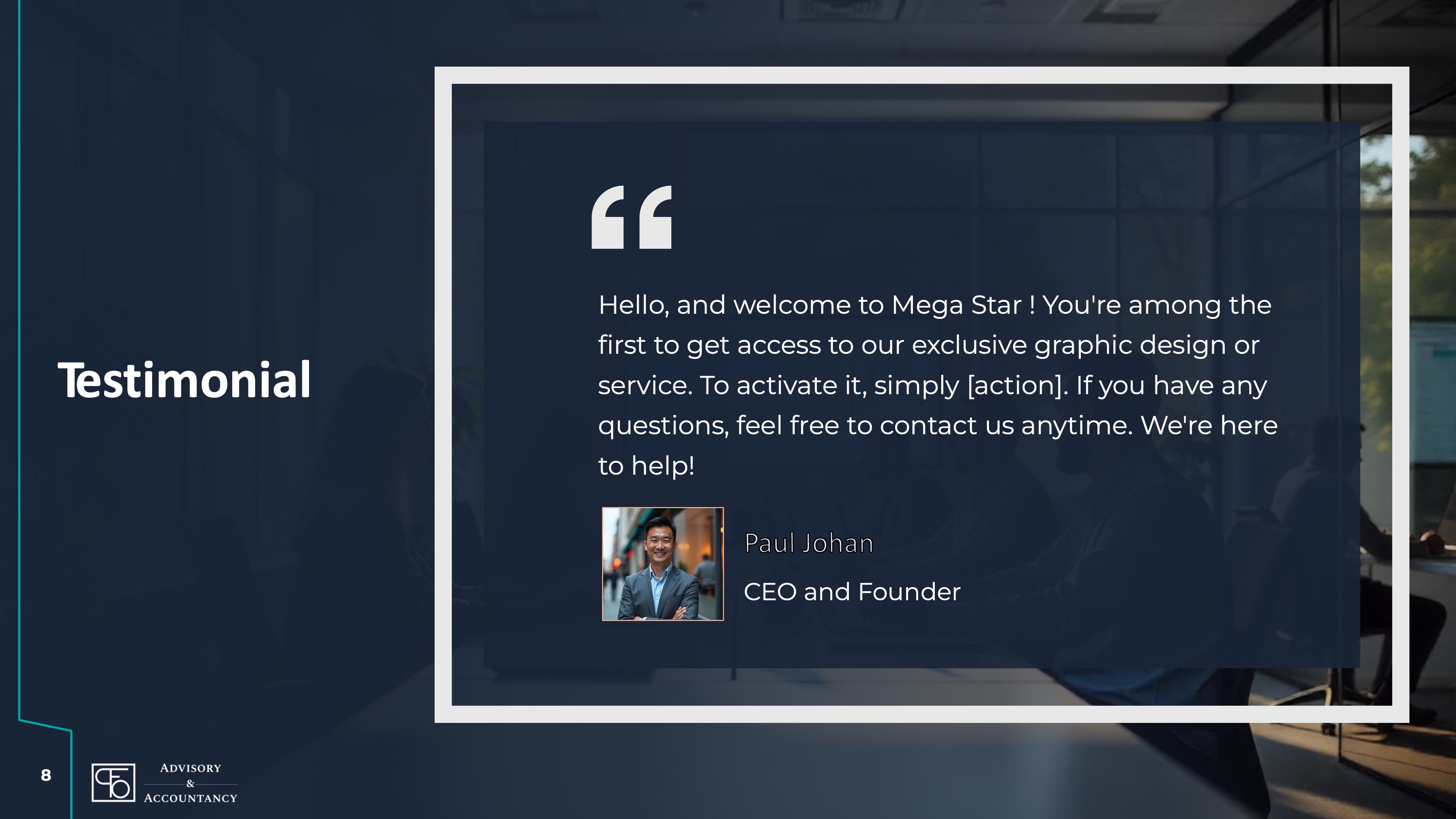 Presentation slide 8